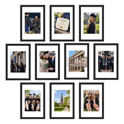 upsimples 4x6 Picture Frame, Photo Collage Wall Decor Set of 10, Black