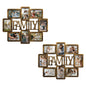 Jerry & Maggie Family Photo Frame 22x17, PVC Picture Frames Collage Wall Decor 9 Opening Wall Hanging For 6x4 Photos 8 Pack, No-Assembly 3D Design Waterproof Memorial Keepsake, Ashes