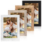 iRahmen 8x10 Picture Frame Set of 4, High Definition Real Glass Rustic Brown Frame, 8 x 10 Wood Photo Frames for Desktop Display and Wall Mounting
