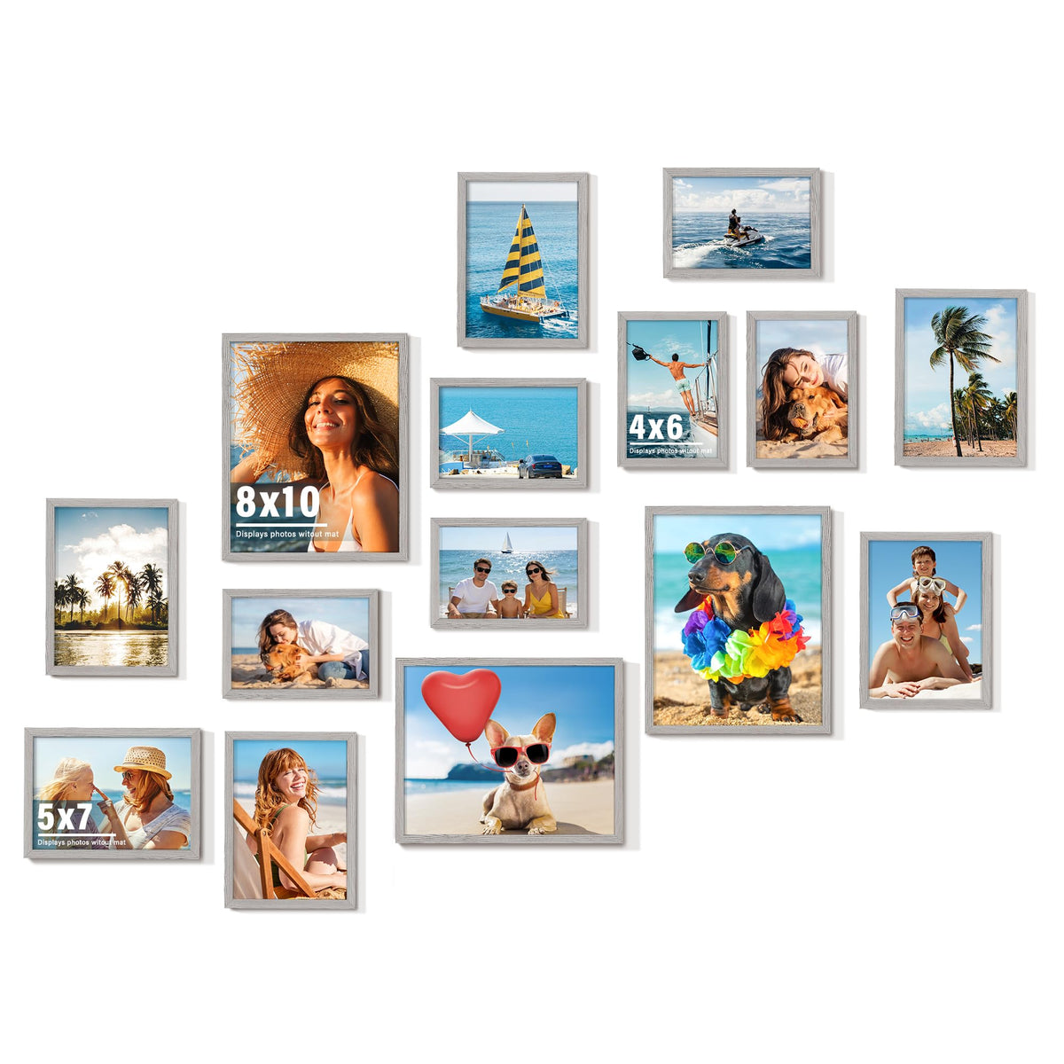 DUENPY 12 Pack Gallery Collage Frame Mixed Sizes Black
