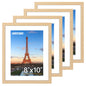 FIXSMITH 5x7 Picture Frame Bulk-4 Pack, Gold Picture Frames Collage Wall Decor, Wall & Tabletop Picture Frames, Photo Frame with HD Plexiglass, Display Pictures 4x6 with Mat or 5x7 Without Mat