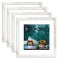 Hongkee 8x10 Picture Frame Set of 4, Real Glass and Wood Frame, 5x7 Mat