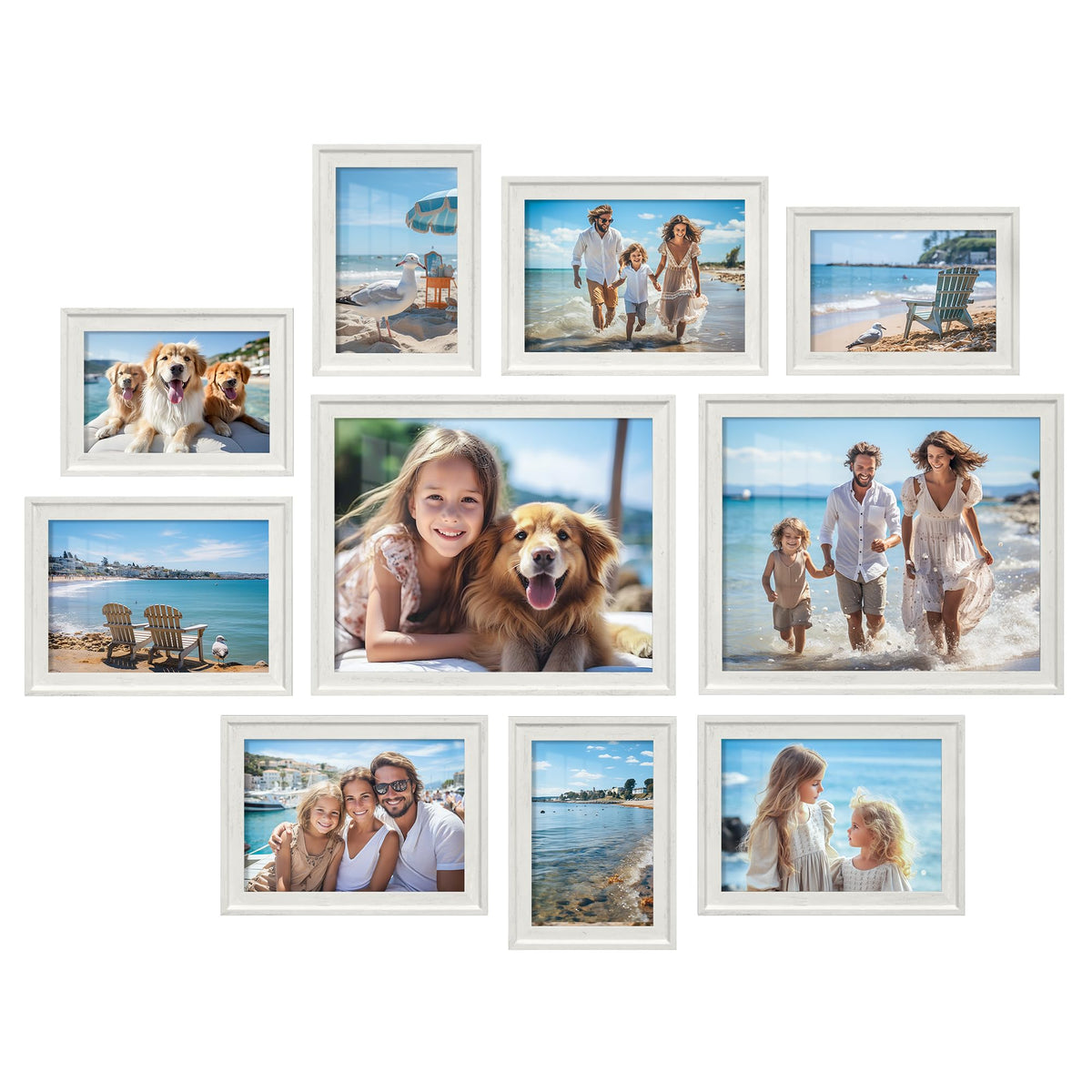 SONGMICS Gallery Wall Frame Set of 10, Hanging or Tabletop Display