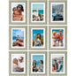 Vittanly 8x10 Picture Frames Set of 9 for Wall or Tabletop Display, Gold