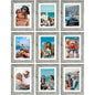 Vittanly 8x10 Picture Frames Set of 9 for Wall or Tabletop Display, Gold