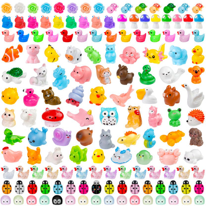 ywevyezc 42 Pcs Mini Resin Animals 42 Styles Resin Animals Figurines Bulk for Micro Garden Hide Accessories Crafts Decor