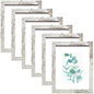 SESEAT 8x10 Picture Frame Brown Set of 6, Display Pictures 5x7 With mat or 8x10 Without Mat