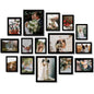 BESCRCL 15 Pack Real Glass Picture Frames Collage Wall Decor, Including 3pcs 8x10, 6pcs 5x7, 6pcs 4x6 Photo Frames for Gallery Wall or Tabletop Display, Black