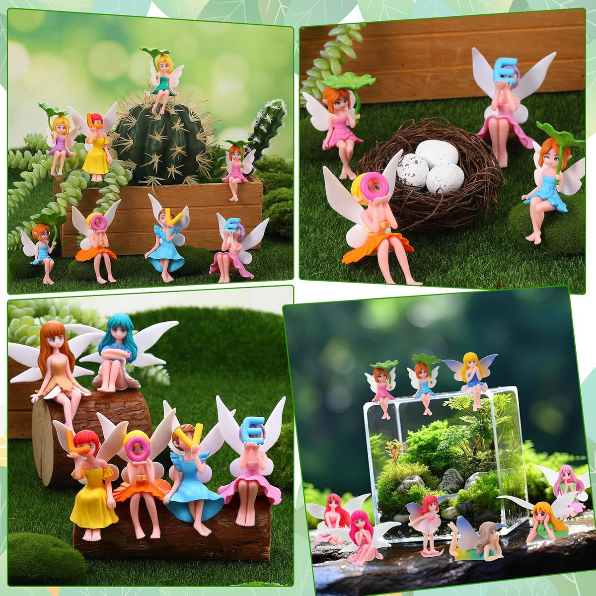 20 Pcs Fairy Figurines Miniature Fairies Full Collection Garden
