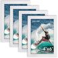 FIXSMITH 5x7 Picture Frame Bulk-4 Pack, Gold Picture Frames Collage Wall Decor, Wall & Tabletop Picture Frames, Photo Frame with HD Plexiglass, Display Pictures 4x6 with Mat or 5x7 Without Mat