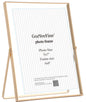 Gold 8x10'' Floating Frame Set of 2,For Photo Sizes( 5x7'',6x8'',7x9''),Beautiful Metal Beaded Edge Frames Adjustable Tabletop/Shelf Photo Frame,Classy Gift Choice for Wedding