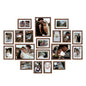 upsimples Picture Frames set of 19, Including 8x10, 5x7, 4x6 Black Frame