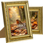 upsimples Vintage 5x7 Picture Frame, Antique Gold Frames, 2 Pack