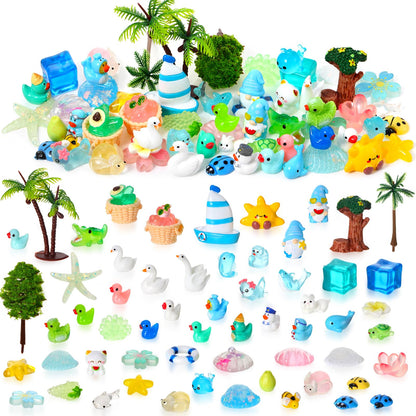 60 Pcs Fairy Garden Accessories Mini Resin Figurines