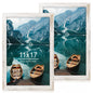 Hongkee 5x7 Picture Frame Set of 2, Real Glass and Wood Frame for Mat 4x6