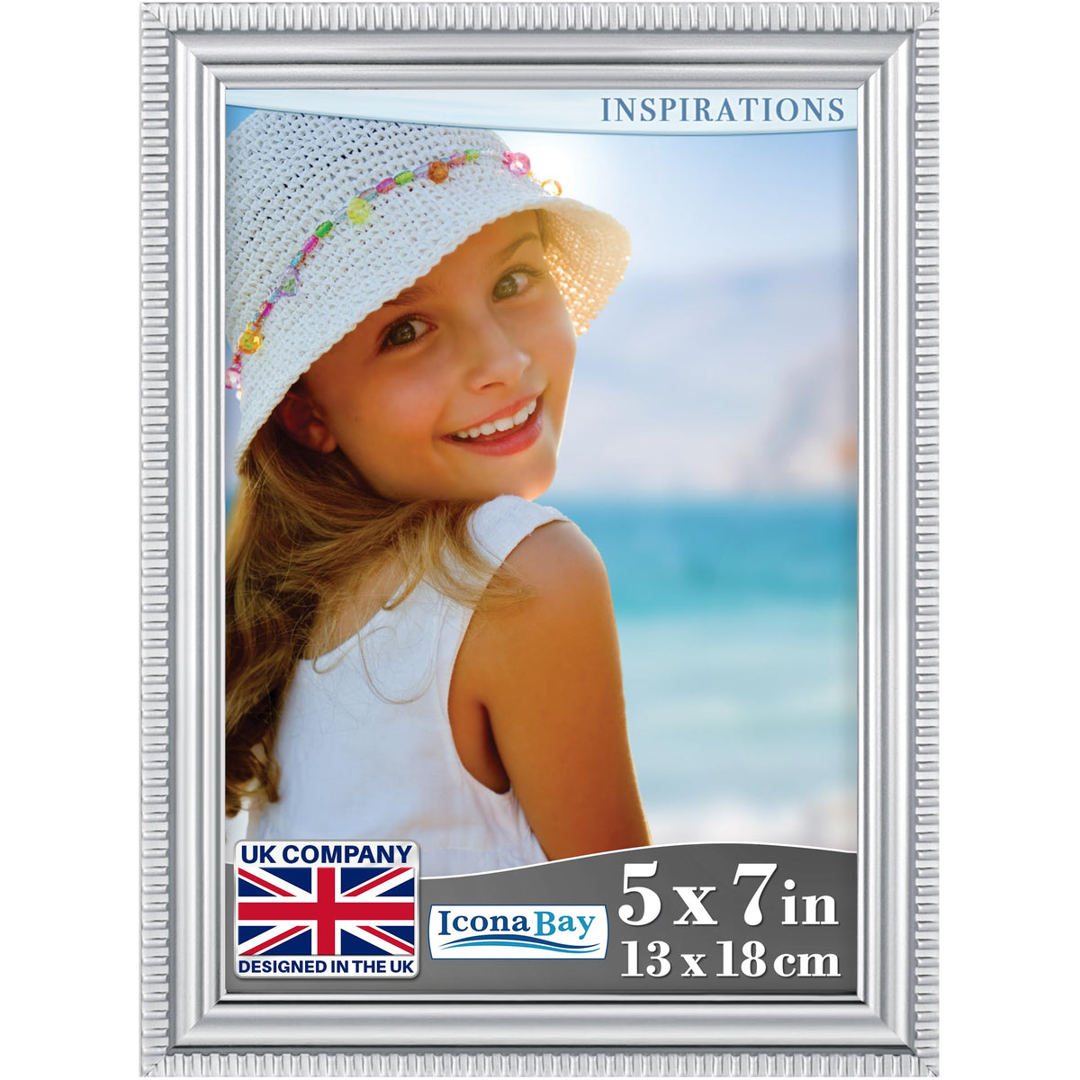 5x7 Gold Picture Frame, Contemporary, Inspirations, Wall or Table Top