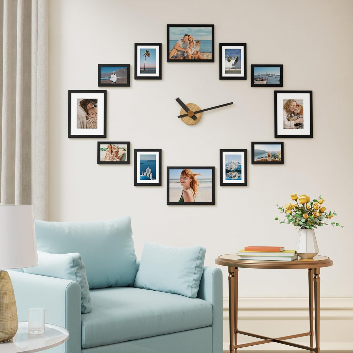 Vittanly 12 Pack Picture Frames Collage Wall Decor, Black