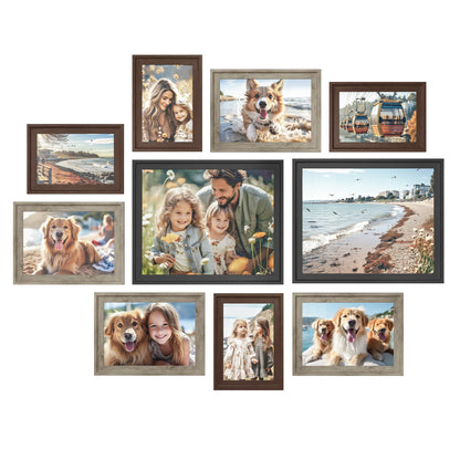 SONGMICS Gallery Wall Frame Set of 10, Hanging or Tabletop Display