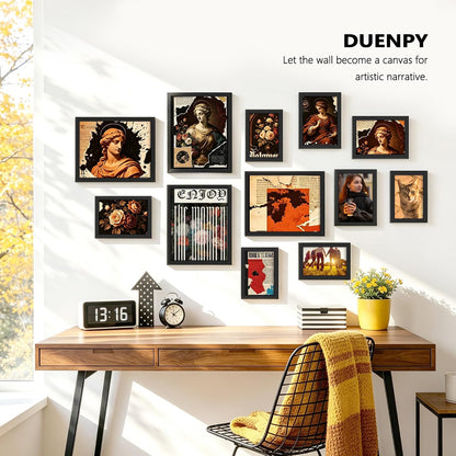 DUENPY 12 Pack Gallery Collage Frame Mixed Sizes Black
