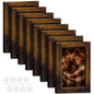 4x6 Picture Frames Set of 8, Vintage Rustic Farmhouse Industrial Style Photo Frames, High Definition Real Glass, for Tabletop or Wall Hanging