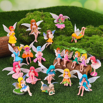 20 Pcs Fairy Figurines Miniature Fairies Full Collection Garden
