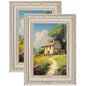 eletecpro 5x7 Vintage Picture Frame, Glass Cover, Gold, 2-Pack