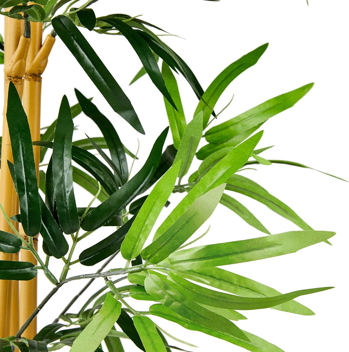 Amazon Basics Artificial Bamboo Plant with Plastic Planter Pot, 39.4", Green, Home Office Decor, Floor Plant