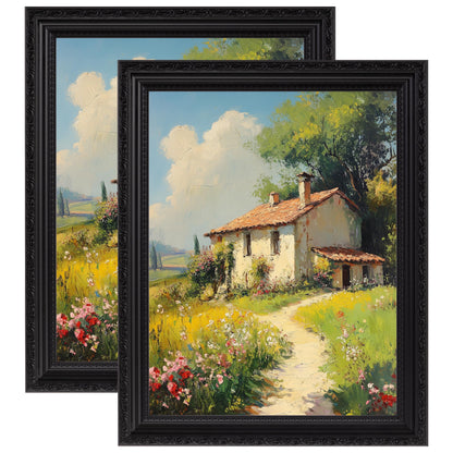 eletecpro 5x7 Vintage Picture Frame, Glass Cover, Gold, 2-Pack