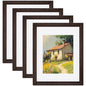 eletecpro 8x10 Vintage Picture Frame, Glass Cover, Gold, 4-Pack