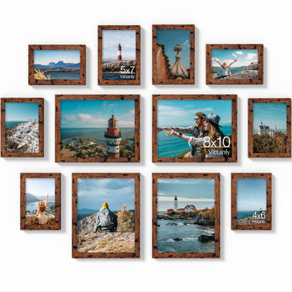 Vittanly 12 Pack Picture Frames Collage Wall Decor, Black