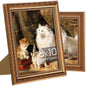 upsimples Vintage 5x7 Picture Frame, Antique Gold Frames, 2 Pack