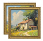 eletecpro 5x7 Vintage Picture Frame, Glass Cover, Gold, 2-Pack
