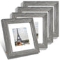Hongkee 8x10 Picture Frame Set of 4, Real Glass and Wood Frame, 5x7 Mat