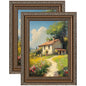 eletecpro 5x7 Vintage Picture Frame, Glass Cover, Gold, 2-Pack