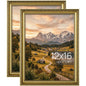 upsimples Vintage 5x7 Picture Frame, Antique Gold Frames, 2 Pack