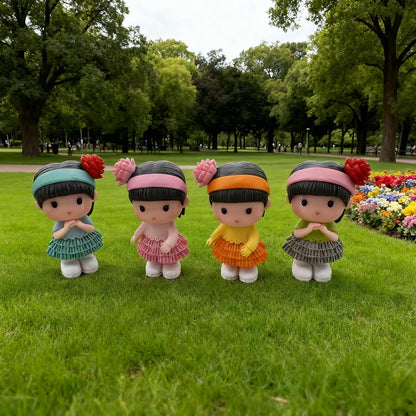 12Pcs Mini Boy and Girl Statue Dollhouse Couple People Figures Fairy Garden Figurines Cake Toppers for Micro Landscape Home Office Desktop Ornaments