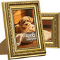 upsimples Vintage 5x7 Picture Frame, Antique Gold Frames, 2 Pack