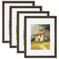 eletecpro 8x10 Vintage Picture Frame, Glass Cover, Gold, 4-Pack