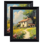 eletecpro 5x7 Vintage Picture Frame, Glass Cover, Gold, 2-Pack