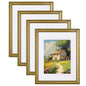 eletecpro 8x10 Vintage Picture Frame, Glass Cover, Gold, 4-Pack