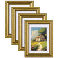 eletecpro 8x10 Vintage Picture Frame, Glass Cover, Gold, 4-Pack