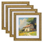 eletecpro 8x10 Vintage Picture Frame, Glass Cover, Gold, 4-Pack