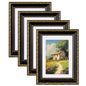 eletecpro 8x10 Vintage Picture Frame, Glass Cover, Gold, 4-Pack
