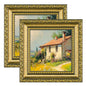 eletecpro 5x7 Vintage Picture Frame, Glass Cover, Gold, 2-Pack