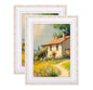 eletecpro 5x7 Vintage Picture Frame, Glass Cover, Gold, 2-Pack