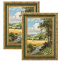 eletecpro 5x7 Vintage Picture Frame, Glass Cover, Gold, 2-Pack