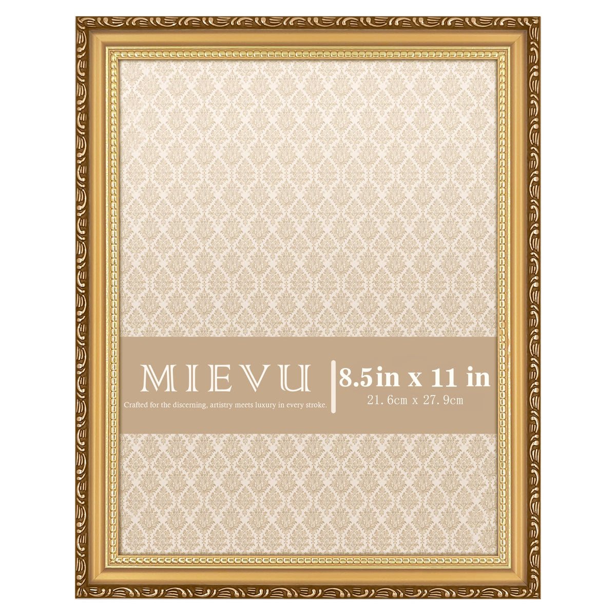 8x10 Picture Frame Gold, Ornate Vintage Photo Frame, Wall or Tabletop