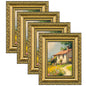 eletecpro 8x10 Vintage Picture Frame, Glass Cover, Gold, 4-Pack
