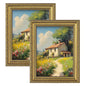 eletecpro 5x7 Vintage Picture Frame, Glass Cover, Gold, 2-Pack