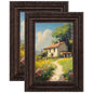 eletecpro 5x7 Vintage Picture Frame, Glass Cover, Gold, 2-Pack